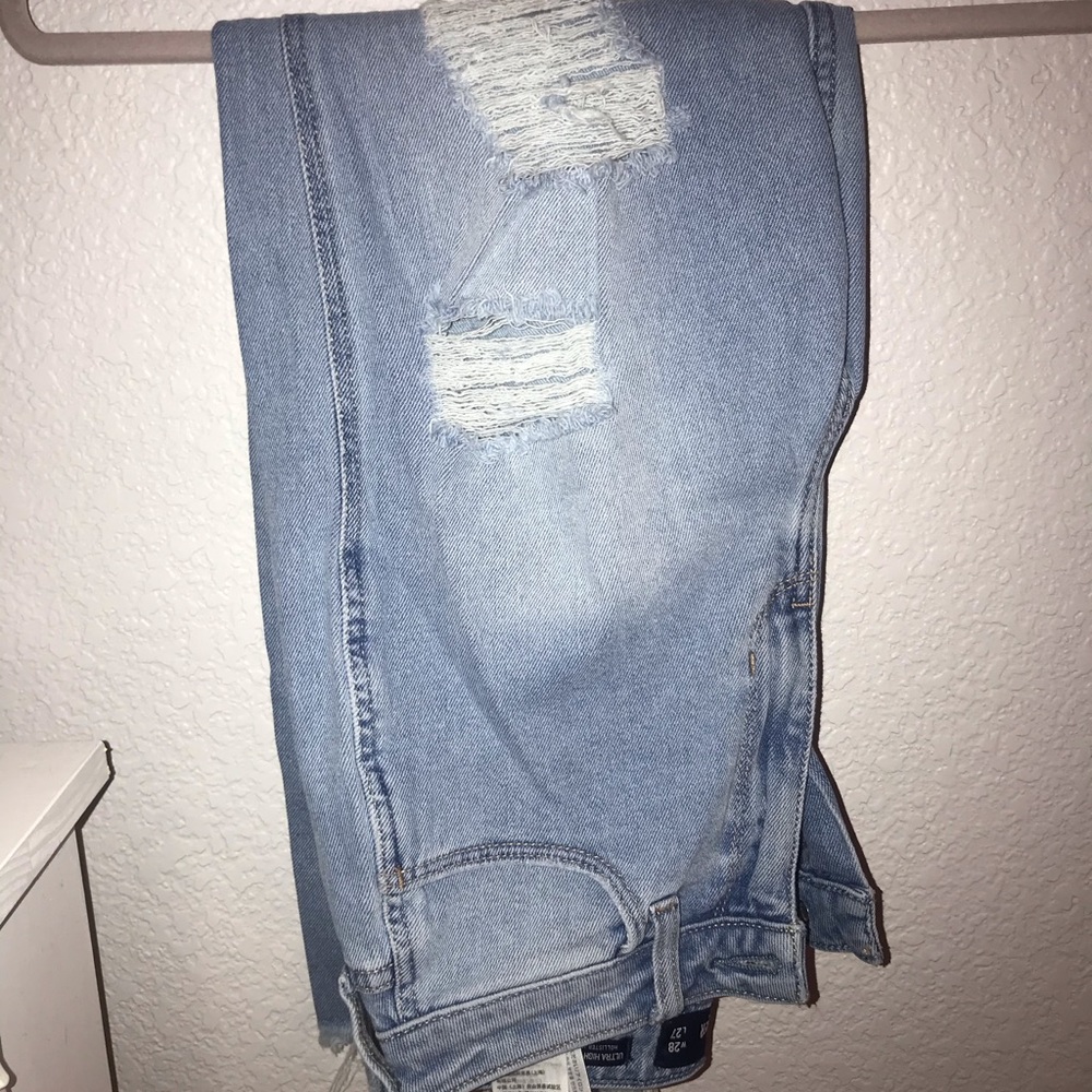 High rise ripped jeans!